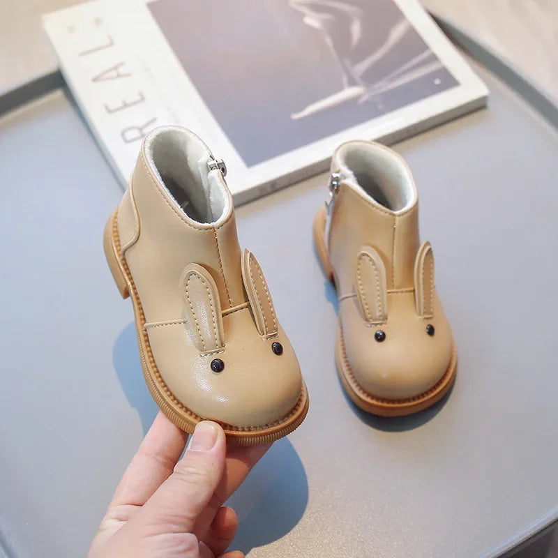 Baby Kinder Kurze Stiefel 2025 - Mädchen Cartoon Süß Leder - Herbst Winter Mode Stiefel Kleinkind Weiche Sohle