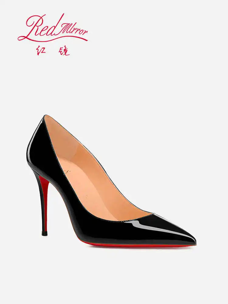 Women's elegant high heel shoes Luxury Brand Black Women heels shoes woman 2025 trend Red Shiny Bottoms Pointed Toe elegant Pumps