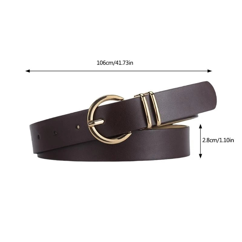 West Biking 39BD Eleganter Taillengürtel - PU 5 cm Gold