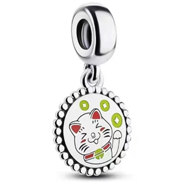 Neue 925 Silber Lernhilfe Schultasche Uhranhänger Charms Beads Fit Original Pandora Armband DIY Schmuck Für Frauen 2024