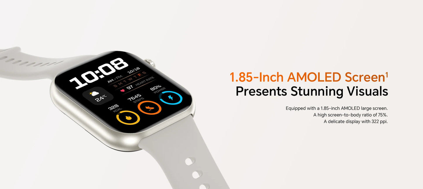 Global Version HONOR CHOICE InFoWear Watch 2i Smartwatch 1.85inches AMOLED Screen All-Day Health Monitoring Bluetooth Call