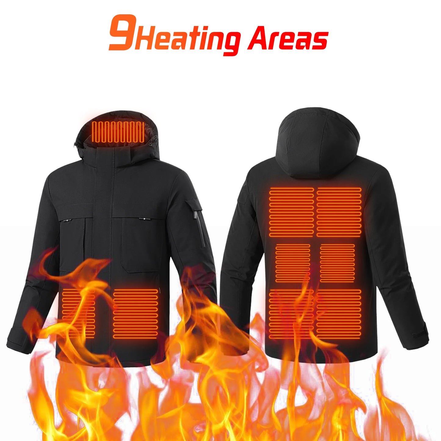 TODWARM 5588 beheizte Jacke Herren USB - 10000mAh 5V L