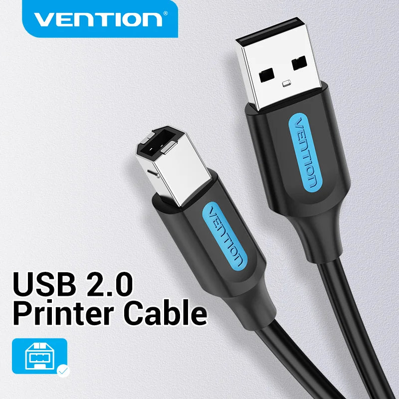 USB Druckerkabel 2025 - Vention USB 2.0 Type A zu B - Drucker Scanner Kabel HP Canon Epson ZJiang