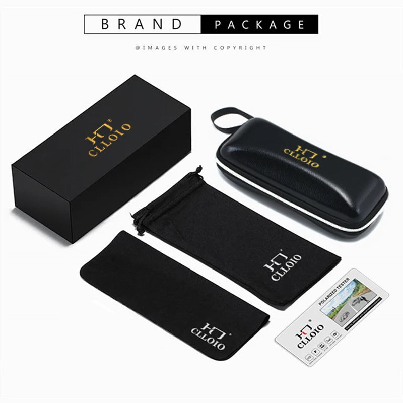 CLLOIO Ochelari de soare fotocromatici fără ramă din aluminiu CLLOIO, viziune de zi și noapte, anti-orbire, pentru bărbați, ochelari de soare polarizați pentru condus, ochelari de pescuit pentru călătorii