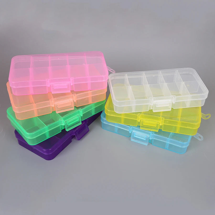 Plastik Schmuck Boxen Plastik Werkzeug Box Verstellbar Handwerk Organizer Lagerung Perlen Armband Schmuck Boxen Verpackung Großhandel