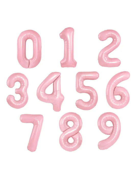 PartiesTour 32Inch Zahlenballon Rosa - Folie 81cm Groß