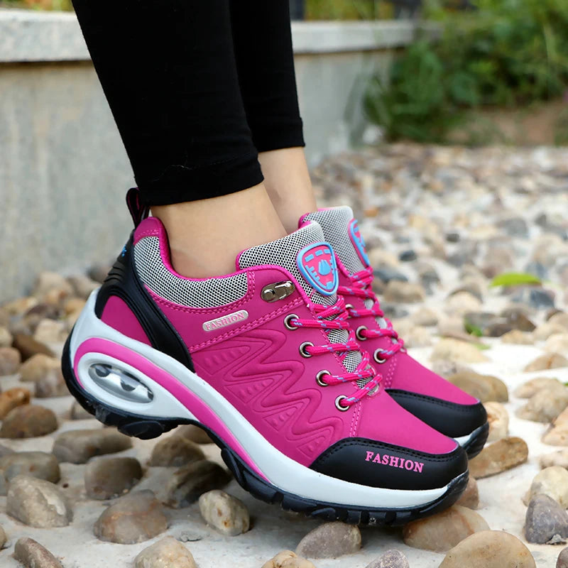 Women platform winter sneakers 2024 New in Casual Fashion Air Cushion Running Sports Shoes for Women Plush Warm Snow Boots