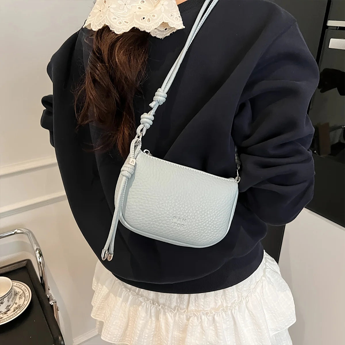 Ladies' Crossbody Bag Is Fashionable, Versatile, Solid Color, Exquisite Design, Daily Commuting, Casual Shoulder Bag