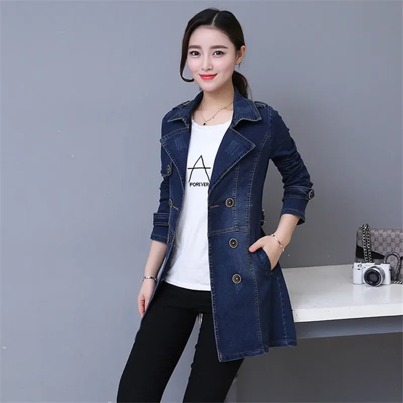 Guangdong Jeansjacke Vintage Windbreaker-Doppelreihig 26in