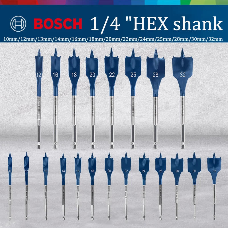Bosch Impact Electric Drill Screwdriver Drill Bits Wood Drilling Self-tapping Thread  Alloy Steel 1/4 " HEX Shank Drill Bits