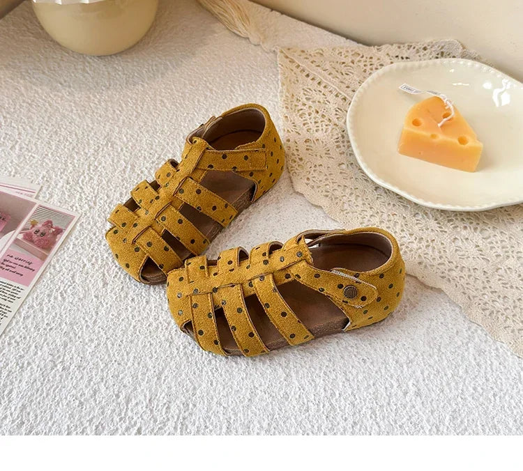 Mädchen-Sandalen 2025: Polka-Dots Princess Korean-Style - Sweet Summer Collection