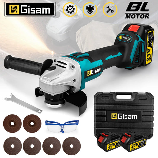 Winkelschleifer 2025: Gisam 125mm 4-Gang Brushless - Cordless Grinding Polishing Makita 18V Power Tools Collection
