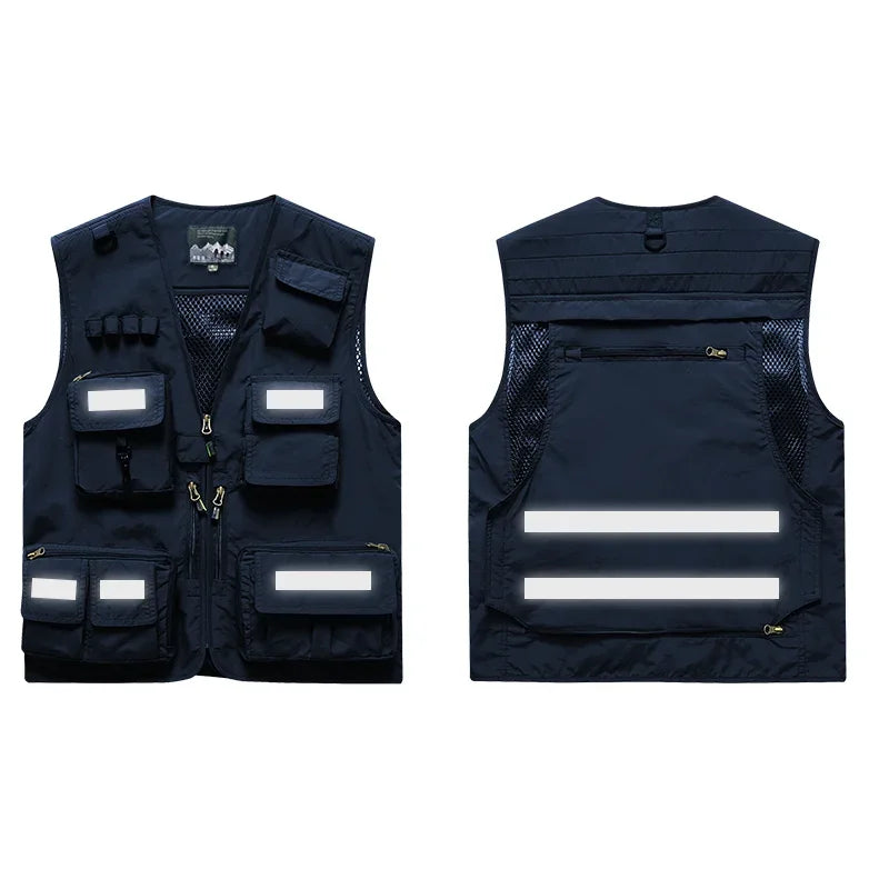 OutGear MultiPocket Jagdweste - 12 Taschen, Mesh, L