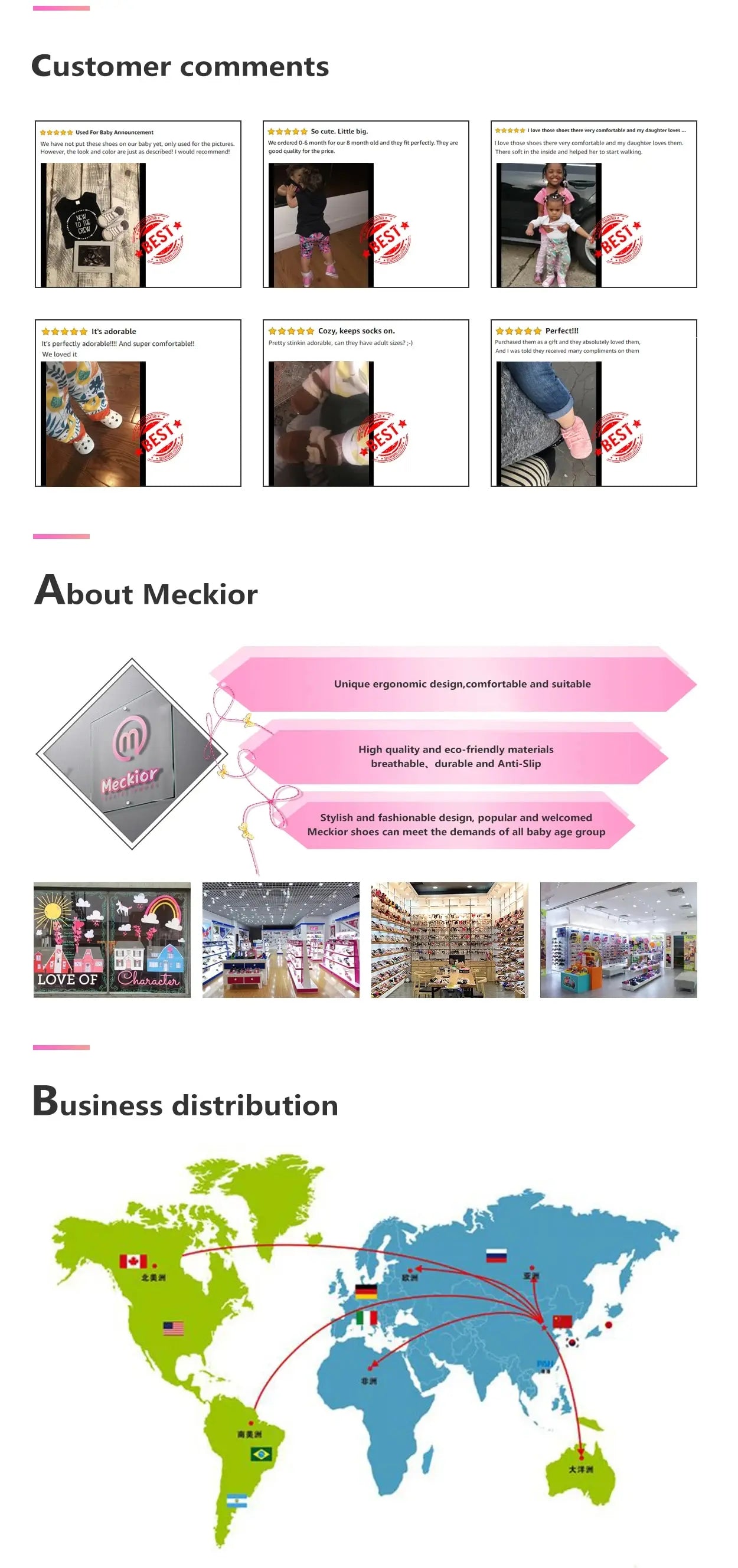 Meckior Baby Lauflernschuhe Weiche Sohle - Gummisohle 0-36M