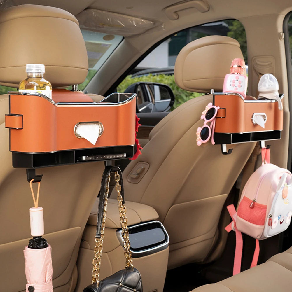 Car Seat Organiser Storage Box Multi-Pocket Car Back Seats Storage Bag Interior Accessories For Sundries Snack Drink Cup Holder
