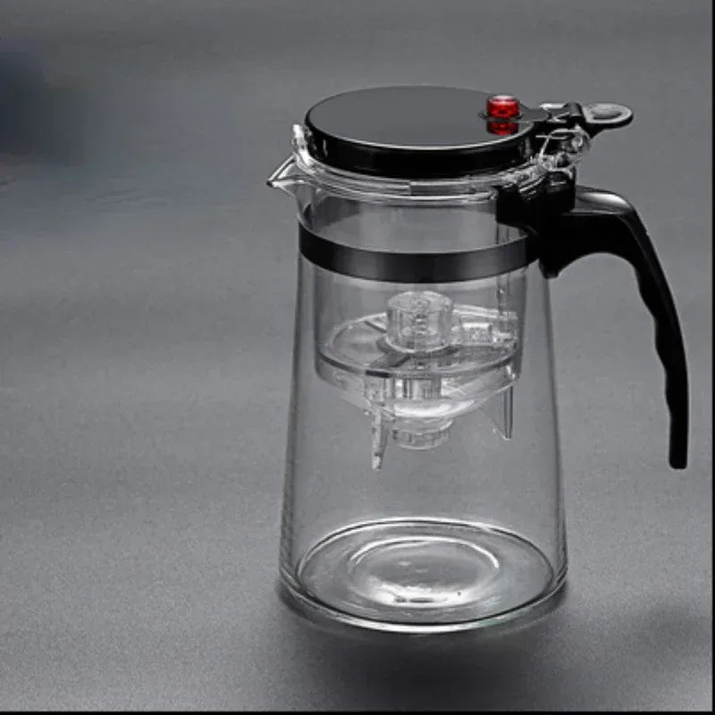 Tea Pots Heat Resistant Glass Tea Pot Tea Infuser Chinese Kung Fu Tea Set Kettle Coffee Glass Maker Convenient Office Tea Sets - Golden Bridge Store