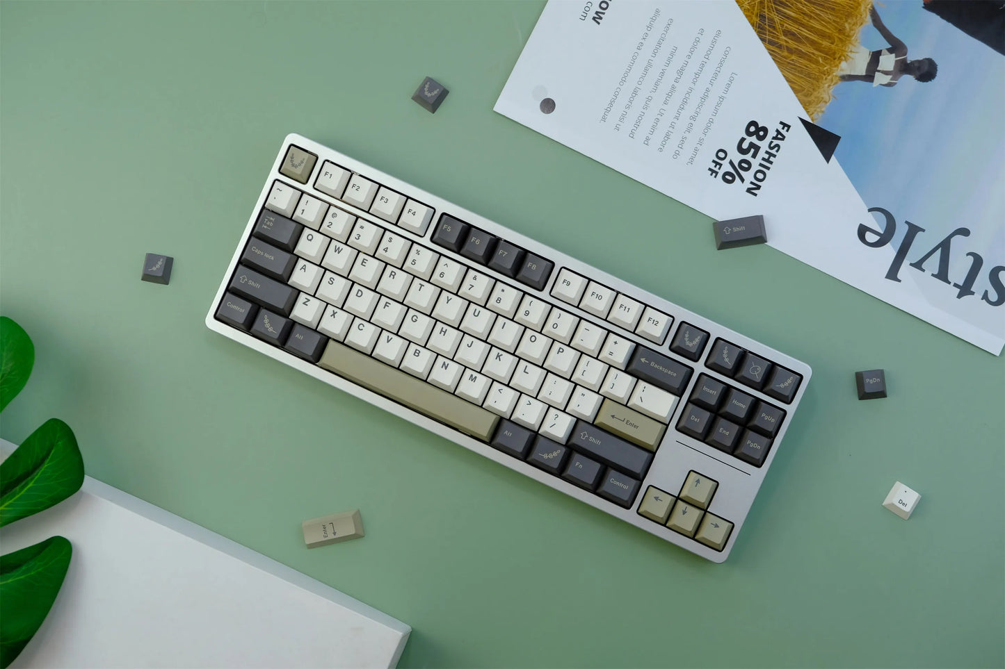 GMK Olives Keycap, 129 Keys PBT Keycaps Cherry Profile DYE-SUB Personalized GMK Keycaps For Mechanical Keyboard