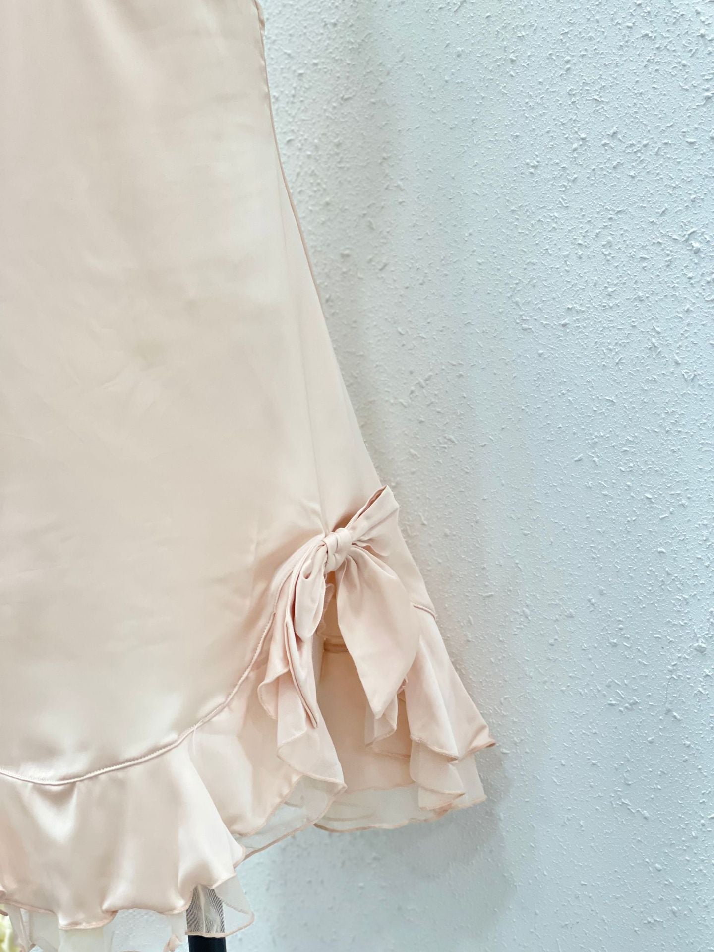 Elegante Schlafdress Elegant Dessous Weiche Eis-Seide Nachthemd Rüschen Swing-Kragen-Nachthemden Babydoll für Frauen