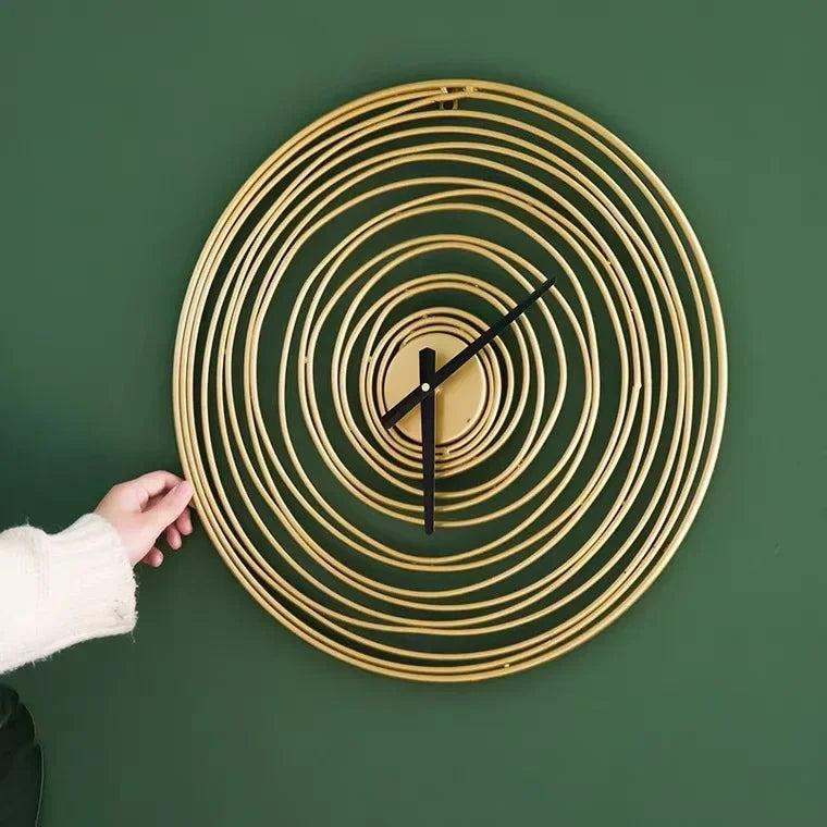 Fashion Creative Round Wall Clock Home Decoration for Bedroom Living Room Super Silent Design Metal Wall Hanging Clocks Watch