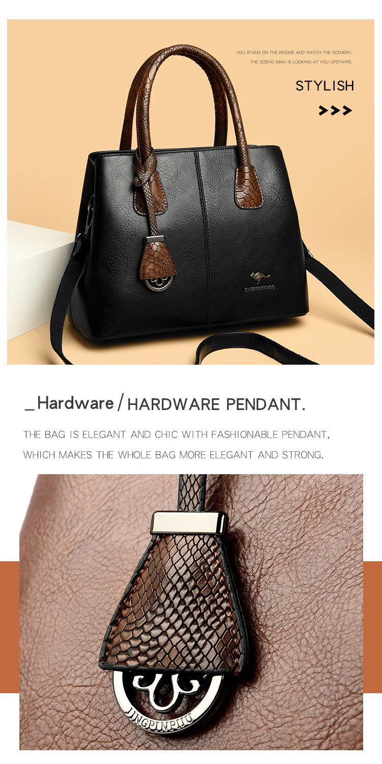 Fashion Crossbody Bags for Women Designer Ladies Purses and Handbags High-quality Soft Leather Women Shoulder Messenger Bags Sac