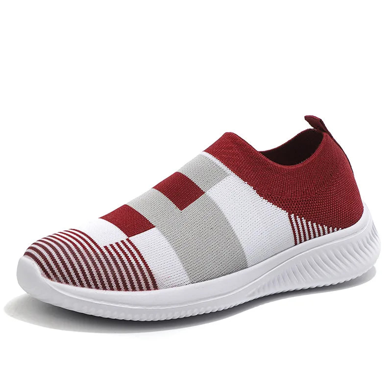 Sneaker Woman Fashion Flat Ladies Shoes Breathable Womens Sneakers Slip On Sock Shoes Trainers Zapatos De Mujer Women's Sneakers