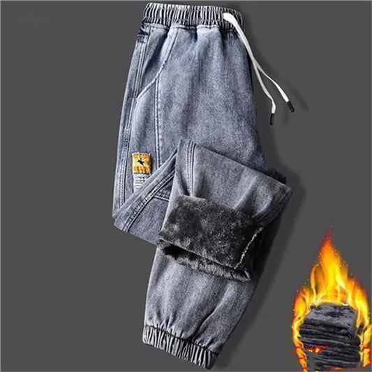 Herren-Jeans 2025: Winter-Fleece Thermal-Denim - Streetwear Collection