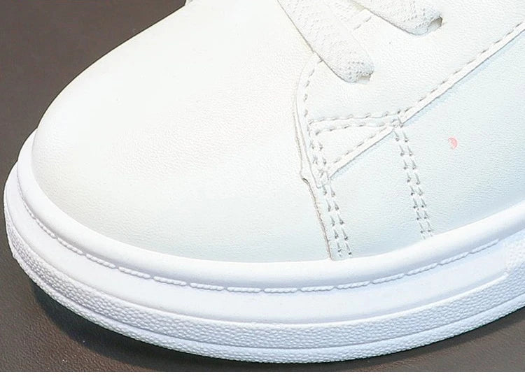 Mädchen Schüler Casual Flache Schuhe 2025 - Kinder Frühling Herbst - Weiße Sport Laufschuhe Sneaker 3-16 Jahre