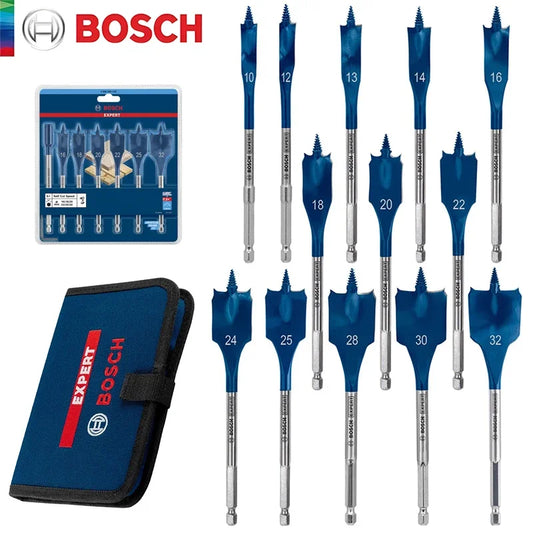 Bosch Expert Series Drill Bits 152mm Long Expert Selfcut Speed Flat Milling Drill Bit Set for Woodworking Drilling Power Tools