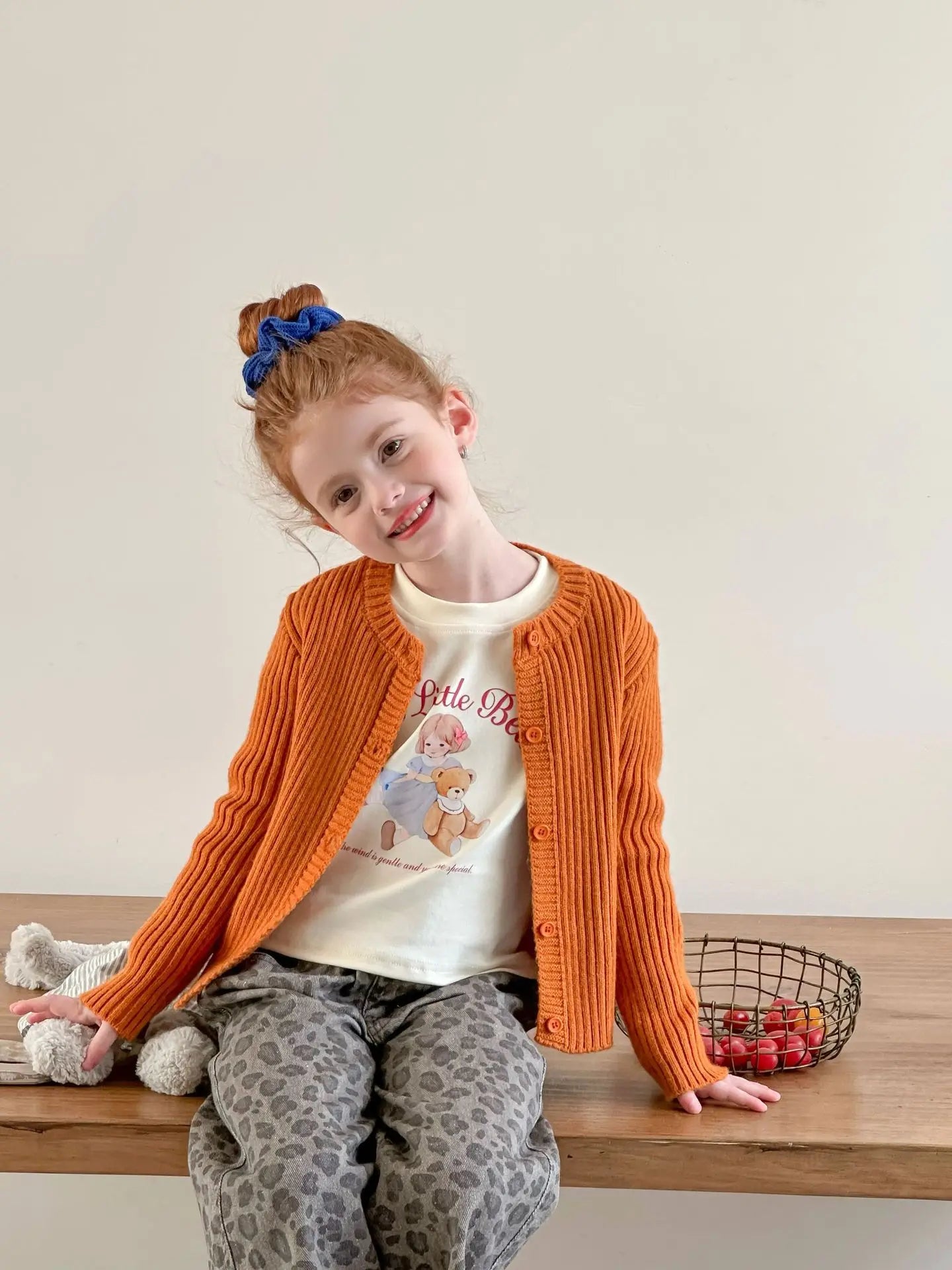 KoreanGirls Cardigan Stripe Design - Baumwollmischung Größe 3-6Y Reguläre Passform
