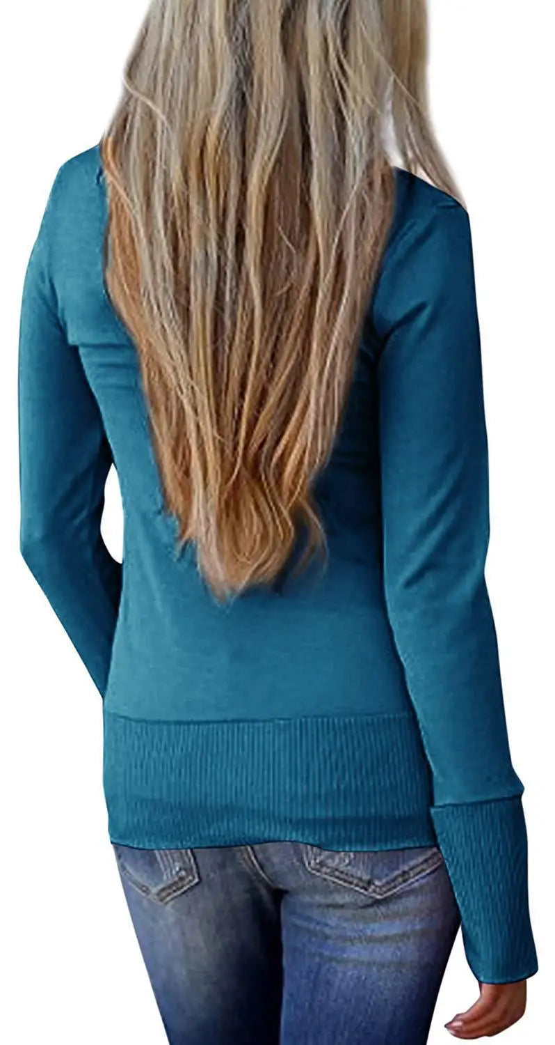 Allukasa Strickjacke V-Ausschnitt - S-2XL Polyester Damen