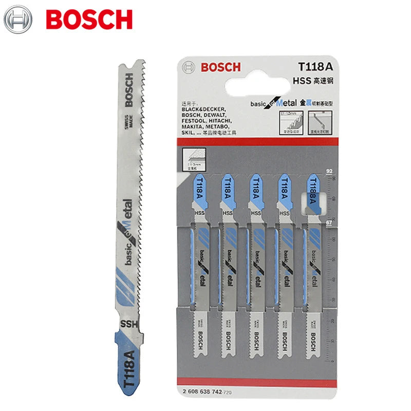 Bosch Jigsaw Blade Straight Cutting Tools Jig Saw Blade Metal Steel Wood Assorted Saw Blades Woodworking Tool Curved Saw Blade
