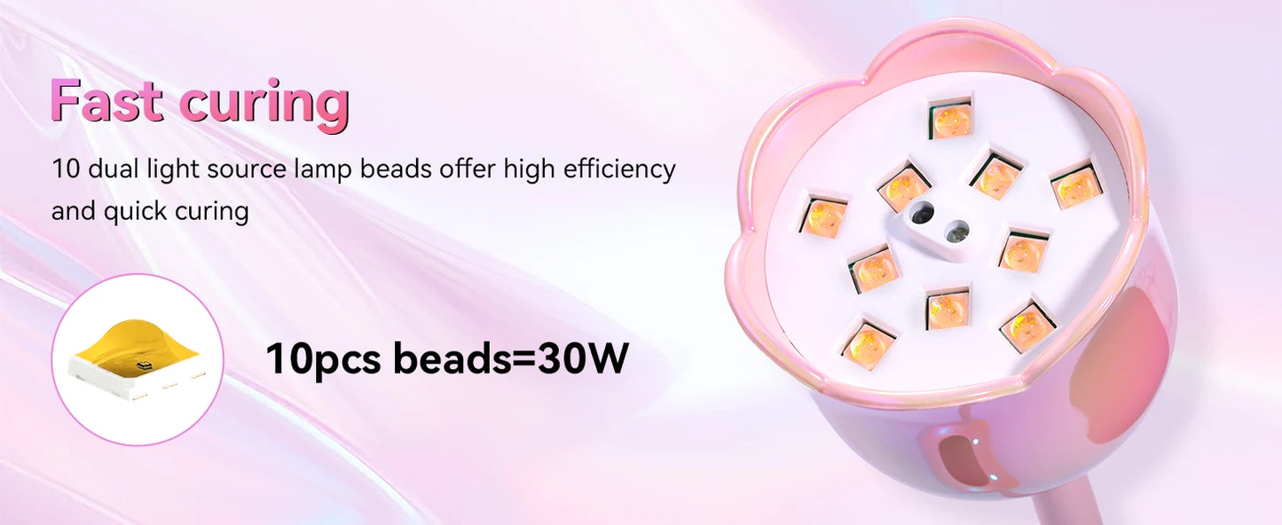 Lampă UV LED Makartt pentru unghii, reîncărcabilă, mini lumină UV pentru unghii cu gel, lampă UV cu gât de lebădă, 10W, Equitment Manichiură