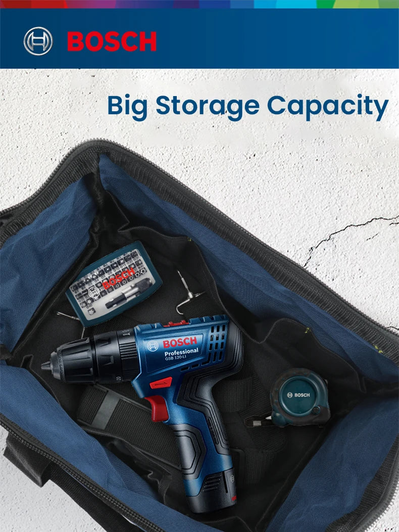 Bosch Werkzeugtasche 3 Größen Mini/S/M - Werkzeug Aufbewahrung Organizer Tasche - Arbeitstasche Holzarbeiter Elektriker Canvas Wasserdicht Angeln