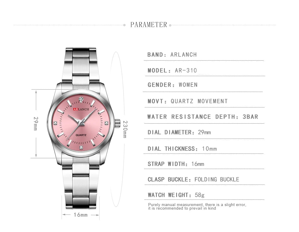 Damen-Uhr 2025: VA VA VOOM Luxury Women's Watch 29mm Fashionable Stainless Steel - Rhinestone Pink Minimalist Girl Clock Outdoor Travel Women Wrist Watches Collection