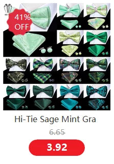 Papion Hi-Tie din mătase roz piersică, somon, pentru bărbați, set de butoni de buzunar, cu nod fluture, pentru nunți și afaceri