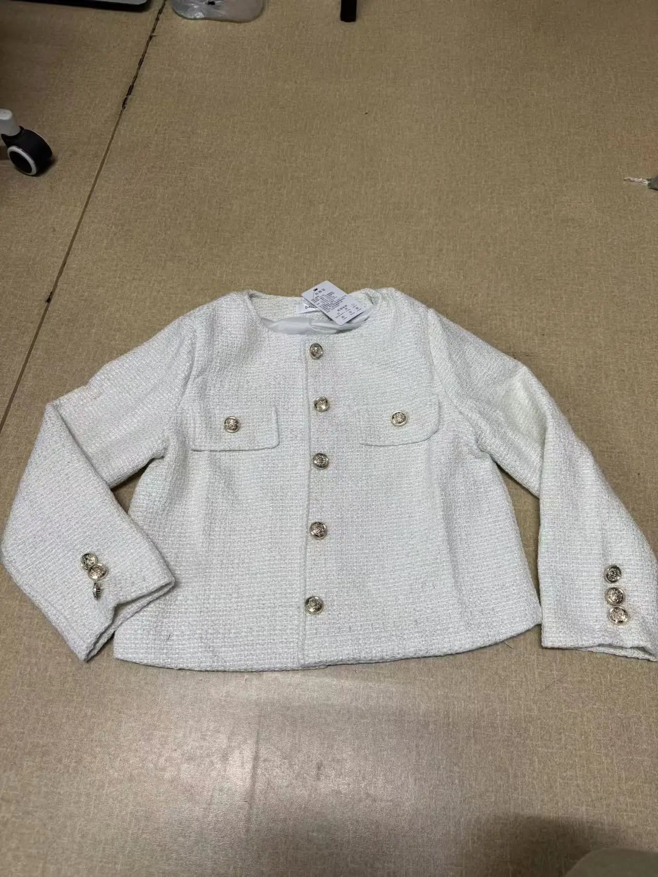 Koreanische Mäntel Tweed Mantel Wolle - Kurz S-XL, 600g