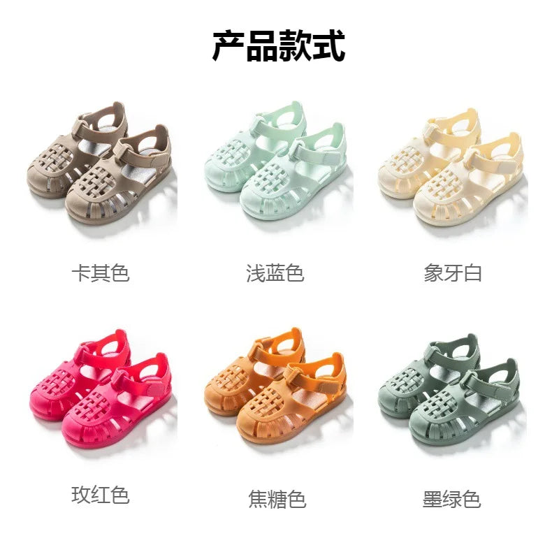 Hochwertige Kinder Strand Schuhe Meer Sommer 2025 - Mädchen Sandalen Baby Weich Rutschfest - Prinzessin Jelly Schuhe Jungen Römische Flip-Flops