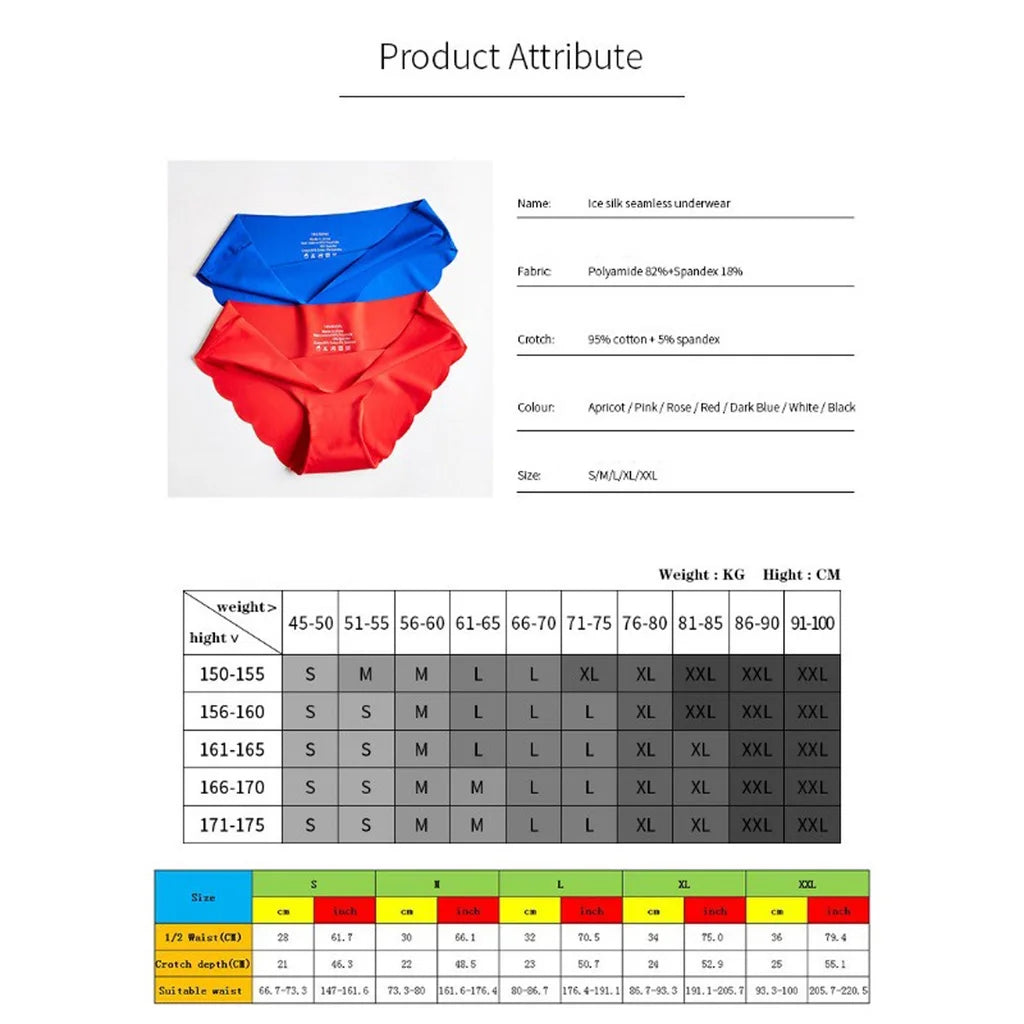 Lenjerie intimă pentru femei 2025 - ZXYOUPING Talie joasă fără cusături Mătase glacială antibacteriană S-XXL