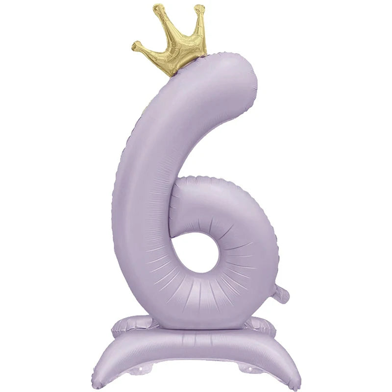 Choice Zahlenballon Mit Krone - 40 Zoll Lila 1 Stück