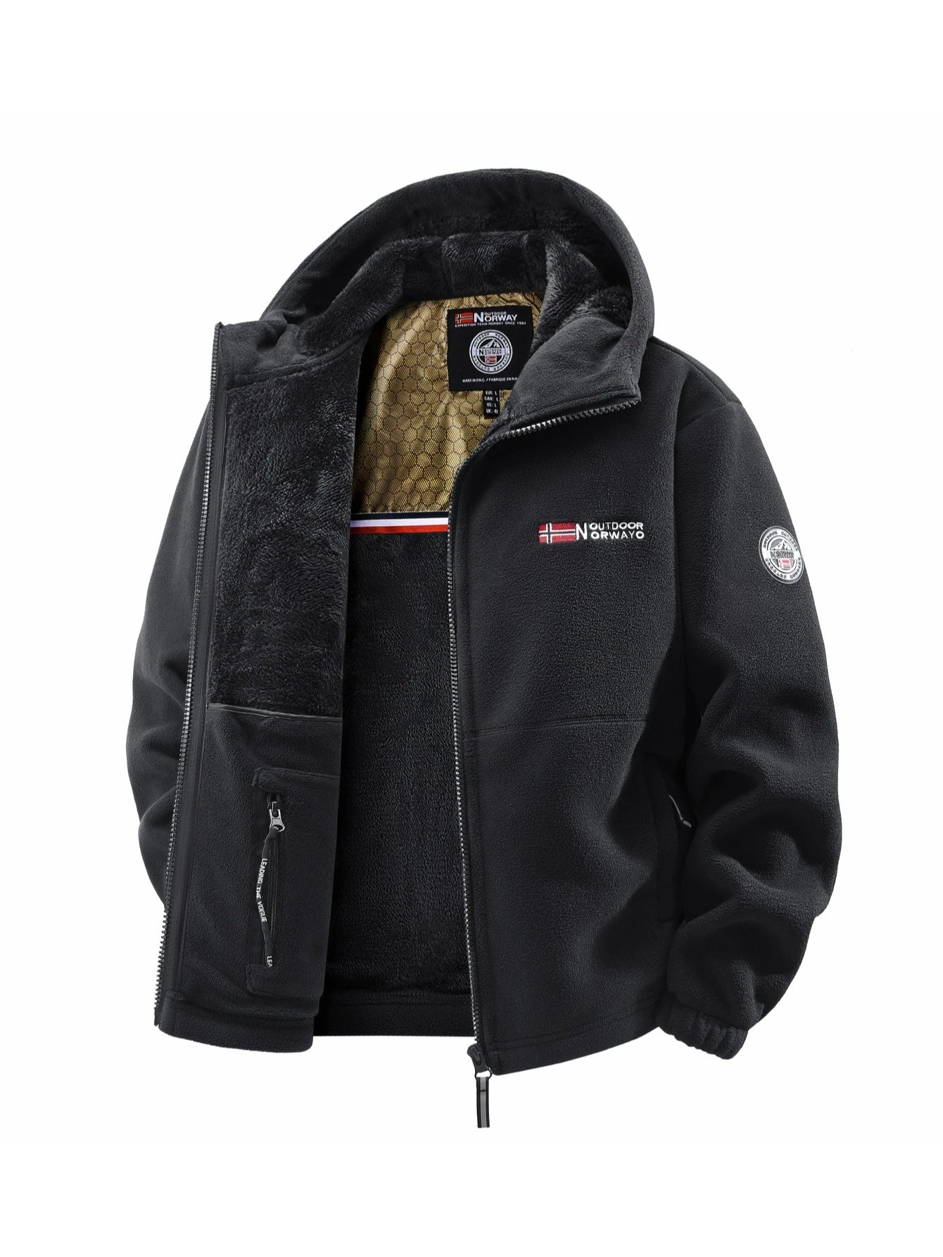 Other Herren-Kapuzenjacke-Allwetter - Größe M,Füllung Seide