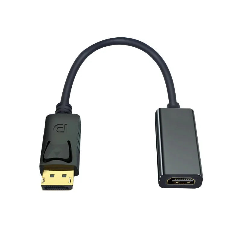 DP zu HDMI Adapter 2025 - DisplayPort zu HDMI Kabel - 1080P Konverter HP DELL Laptop PC Projektor