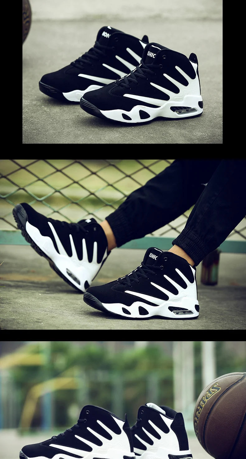 Men Sneakers Women Brand High Top Male Basketball Shoes Unisex Breathable PU Leather Sports Shoes Couple Trainers Zapatos Hombre