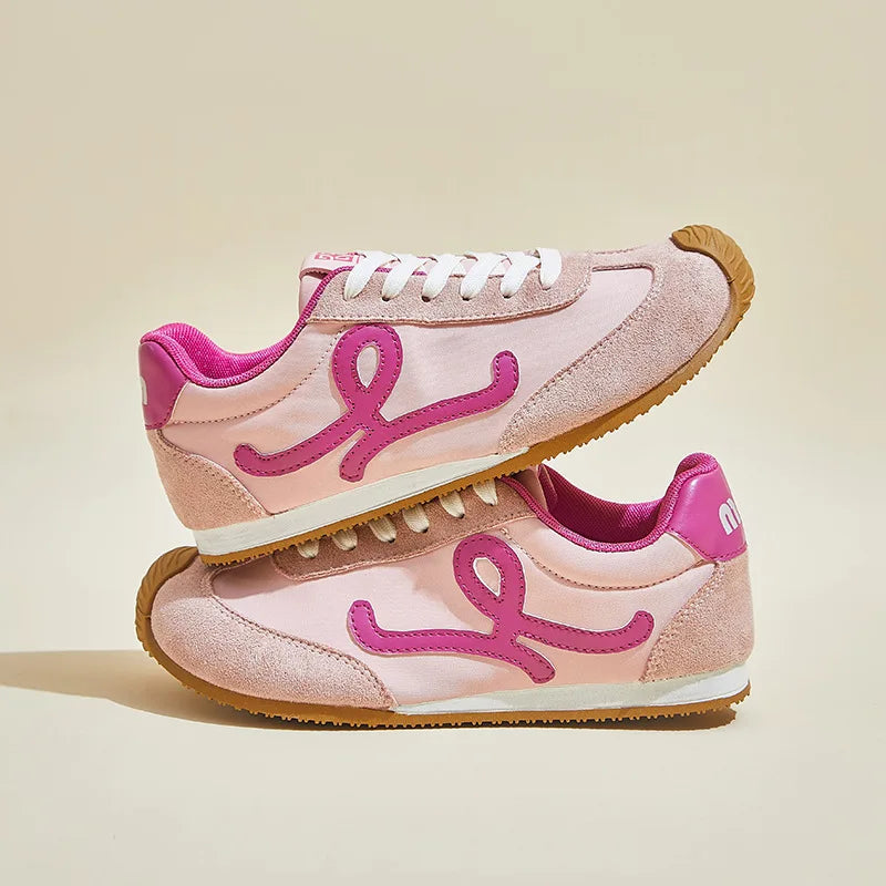 New Fashion Women's Shoes 2025 Spring Autumn Platforms Sneakers Comfortable Flat Shoes Lace-up Non Slip Casual Vulcanized Shoes