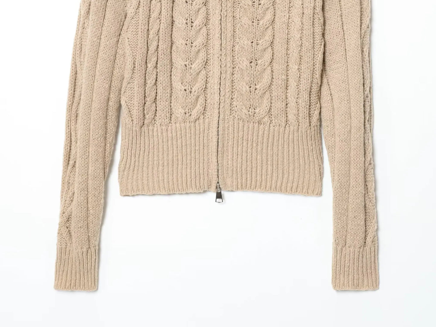 Klkxmyt Cardigan Stehkragen Reißverschluss - Gewicht 120–220 g/m² Größe Regular Alltagstauglich