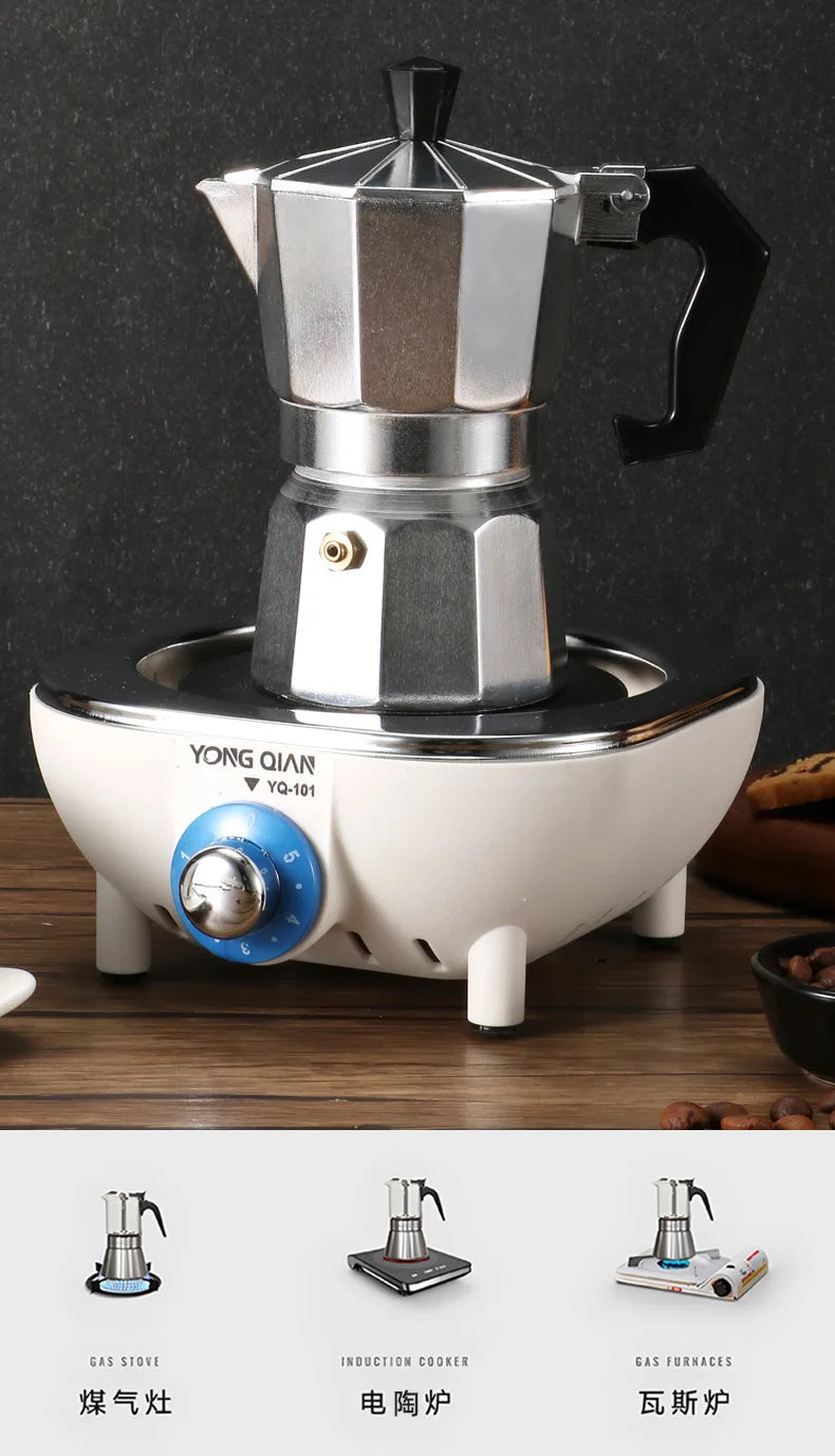 Coffee Maker Machine Aluminum Mocha Pot Mocha Coffee Pot Octagonal Aluminum Pot Span