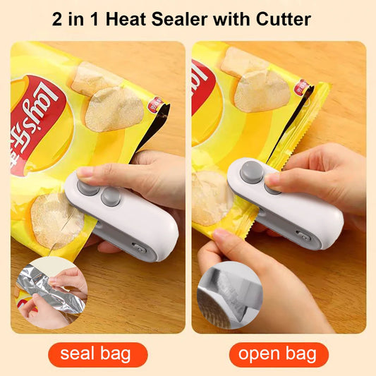 Xiaomi Mini Vacuum Bag Sealing Machine Package Sealer Bags Plastic Food Sealer Clip Bag Handheld Sealer Food Packaging For Home
