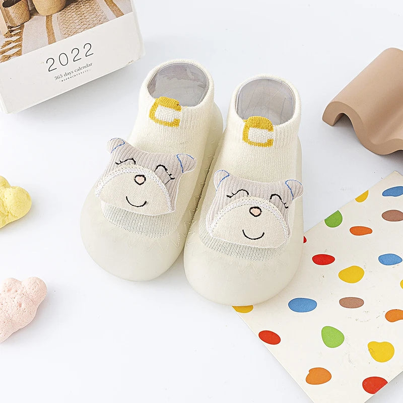 Frühling Herbst Baby Socken Schuhe 2025 - Jungen Mädchen Cartoon 0-3T - Weiche Sohle Slip-On Sneakers Rutschfest
