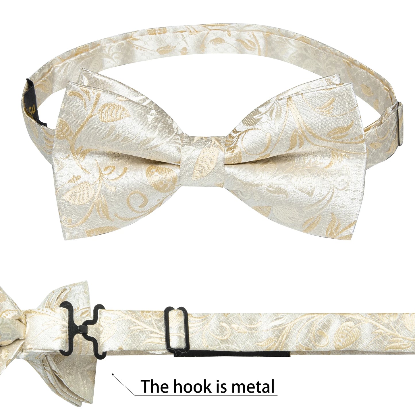 Set de butoni de buzunar cu nod fluture pentru bărbați, din mătase, de designer, pentru nuntă