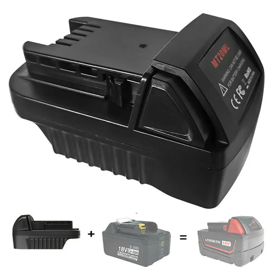 Battery Adapter for Makita MT20ML Battery Conversion Adapter Uses Makita 18V Lithium-Ion Batteries in Milwaukee 18V Power Tools
