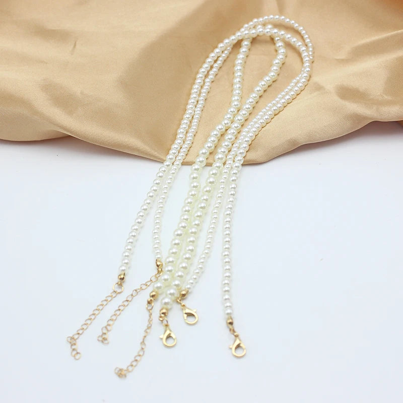 DAIZHEMEI GIFT Perlenkette Mit Anhänger - 42 5cm Beige